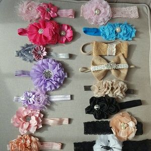 Bundle 🌸🌼 of pretty headbands girls toddler baby